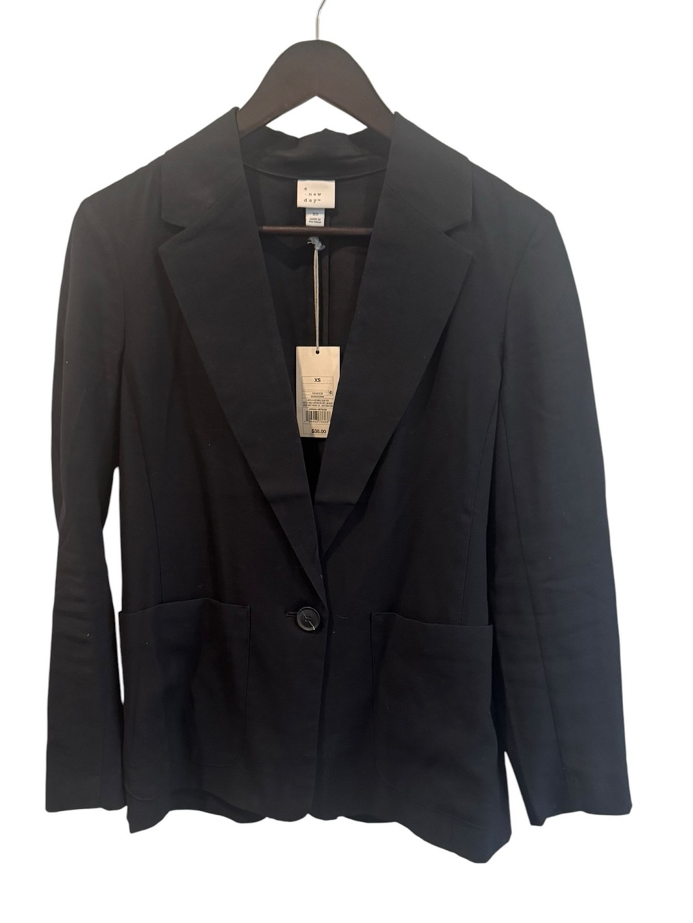 A New Day/Target Relaxed Fit Black Single-Button Notched Lapel Blazer